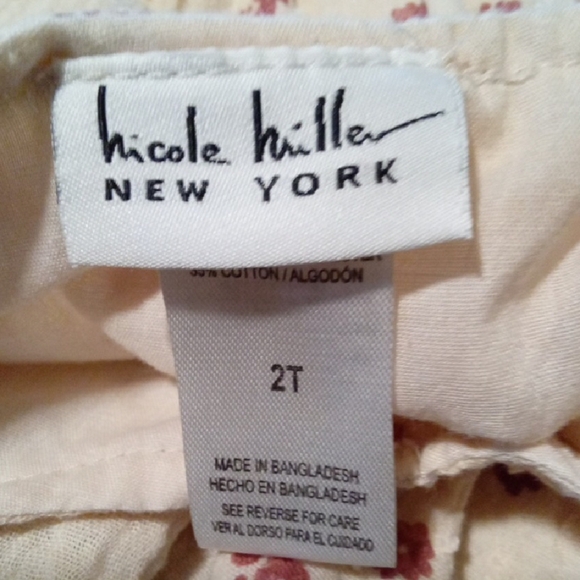 Nicole Miller Cream and Red Floral Kids Dress - Picture 8 of 8